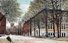 College Place Valparaiso University Indiana 1908 postcard picture