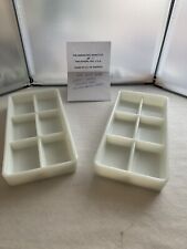 6 Compartment, Milk Glass Dental Organizing Tray picture