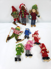 9 Ice Skating Ski Christmas Tree Ornament Fabric Felt Target Rustic country look picture