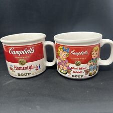 Vintage 2 1980s/90s Campbell's Kids Soup M'm M'm Good Soup 14oz Cups Mugs EXC picture