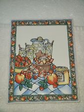 LARGE RECTANGULAR DECORATIVE TILE BEAUTIFUL COLORFUL KITCHEN SCENE MADE MEXICO  picture