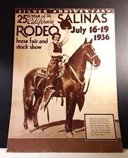 Vintage Salinas CA Horse Fair Silver Anniversary Program 1936 picture