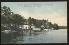 CHISAGO CITY MN Minnesota c1910 RP Dahl's Hotel and Lake Shore - HAND COLORED picture