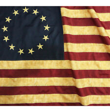 Anley Vintage Style Tea Stained Betsy Ross Flag 3x5 Ft Nylon Antiqued USA Banner picture