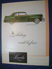 1947 Lincoln Continental Coupe mid-size-mag car ad-