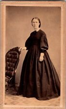 Lovely Lady, Simple Long Dress, c1860s, CDV Photo, #2274 picture