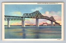 Charleston SC-South Carolina, Cooper River Bridge, Antique Vintage Postcard picture