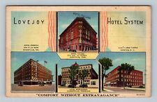 Advertisement For Lovejoy Hotel System, Montage Hotels, Vintage Postcard picture