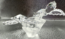 Swarovski Crystal Double Baby Sea Turtles Figurine #826480 Austria Mint picture