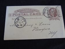 Postcard Postmarked December, 1885 New Orleans & New York Handwritten picture