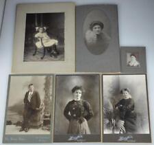 ANTIQUE LOT OF 6 CDV CABINET CARDS - POTRAITS YOUNG WOMEN, YOUNG MAN, YOUNG GIRL picture