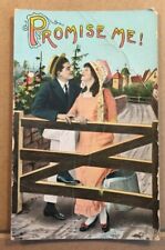 VINTAGE 1915 USED POSTCARD - PROMISE ME - CREASES picture