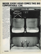 1972 VOLVO Car Automobile Interior Seats Vintage Print Ad Advertising picture