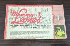 Mamma Leone's Restaurant Fold-out Menu & Postcard, Unposted, Vintage, 1960s, MCM picture