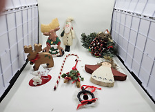 Lot of 9 Vintage Country Christmas Ornaments/Decorations picture