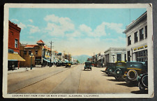 looking east from First on Main Street, Alhambra CA postcard picture