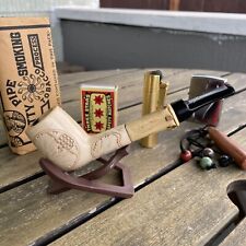 Meerschaum Bamboo Carved Estate Pipe - Restored & Re-Imagined - Short Billiard picture
