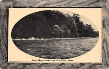Waseca Minnesota~Rustic Panel Border~Clear Lake East Shore in Oval Portal c1910 picture