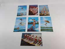 Group of 7 Vintage Cypress Gardens Florida Water Skiing Postcards picture