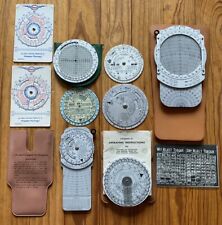 Set Of 9 Dead Reckoning Air Navigation Computers Air Force, Navy, Felsenthal Etc picture