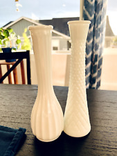 Pair of Vintage Milk Glass Bud Vases picture