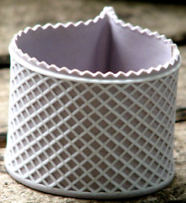 WEDGWOOD 18 CENTURY XRARE SOLID LILAC AND WHITE JASPER  LATTICE CUSTARD CUP picture