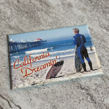 RARE Vintage California Dreamin’ Magnet Surfing Beach Huntington Surfer picture
