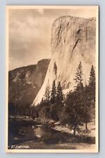 Yosemite Nat'l Park, RPPC: El Capitan - Camp Curry Studio - Vintage Postcard picture