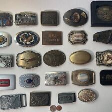 Vintage Lot of 24 Nice Western Style Belt Buckles, Cowboy, Rodeo, Country & West picture