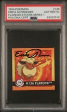 1999 POKEMON FLAREON- STCKRS SERIES 1 PSA 10 AUTHENTIC SIGNED ERICA SCHROEDER NM picture