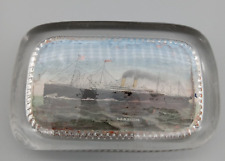 RMS CEDRIC White Star Line Souvenir Portrait Paperweight IMAGE SEPERATING DAMAGE picture