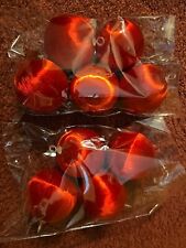 Vintage Satin Christmas Ornament Balls Red Lot Of 9 picture