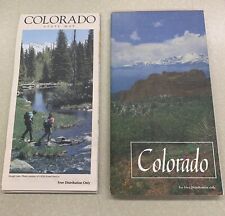 Lot of 2 vtg Colorado state maps folding travel maps 1988 and ? picture