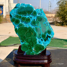 7LB Natural Chrysocolla/Malachite transparent cluster rough mineral sample picture
