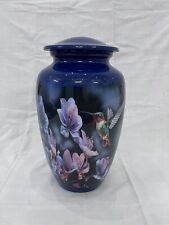 Blue Hummingbird Cremation Urn for Human Ashes Adult with Velvet Bag 200 LBS picture