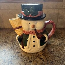 Snowman Teapot by HomeTrends 1.5 qt Hand Painted Christmas Decor picture
