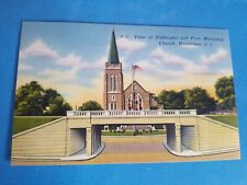 VTG UNUSED POSTCARD.VIEW OF UNDERPASS AND 1ST METHODIST CHURCH.HENDERSON,N.C. picture
