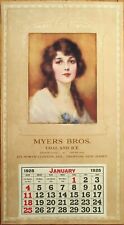 Trenton, NJ 1925 Advertising Calendar 14x30 Poster, Coal and Ice Beautiful Woman picture