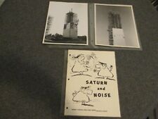 1960s NASA MSFC SATURN & NOISE BOOK CARTOON on TEST STAND + 2 B/W ORIG PHOTOS picture