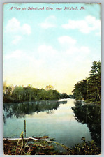 Pittsfield, Maine ME - A View on Sebosticook River - Vintage Postcard - Unposted picture
