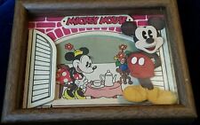 VINTAGE Disney Mickey Mouse Framed 3D layered Picture or Photo Mat 6.5