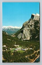 Banff-Alberta, Aerial Banff School Fine Arts, Resident Chalets, Vintage Postcard picture
