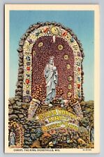 Christ The King Dickeyville Wisconsin Unposted Linen Postcard Jesus picture