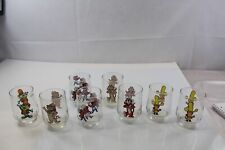  1977 Kellogg's Collector Series Lot of 8 Glasses Advertising Tumblers Vintage picture