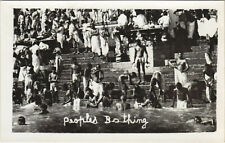 PC INDIA, RIVER GANGS, BATHING, Vintage REAL PHOTO Postcard (b27662) picture