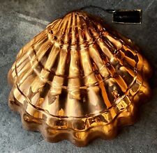 Vintage 70’s Lou Ehrlich Shell Shaped Brass Mold Decor NEW WITH TAG picture