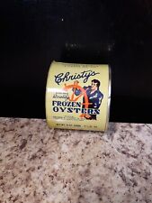 10 Oz. Christy's Frozen Oysters Crisfield, MD Can picture