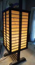 Vintage Mid Century JAPAN Shoji Paper Screen Wood Accent Table Lamp 27 Inches picture