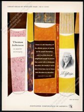 1953 Thomas Jefferson quote John Atherton art CCA vintage print ad picture