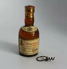 Antique 1900s Mini Spey Royal Bottle Full Label & Seal Empty w/ Orig Corkscrew picture